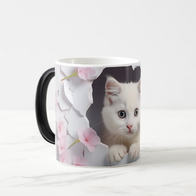 Taza Mágica Mug Magic 3D cat (Anverso izquierdo)