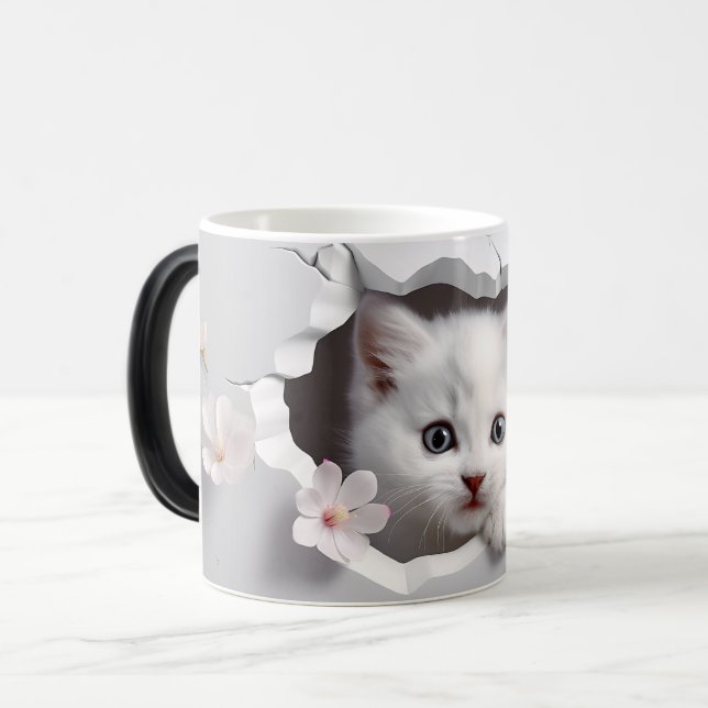 Taza Mágica Mug Magic 3D cat (Anverso izquierdo)