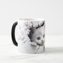 Taza Mágica Mug Magic 3D cat