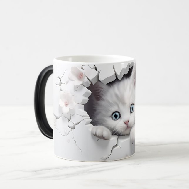 Taza Mágica Mug Magic 3D cat (Anverso izquierdo)