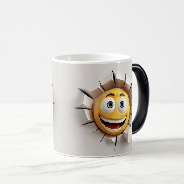Taza Mágica Mug Magic Face Emoticon Break Through (Anverso derecho)