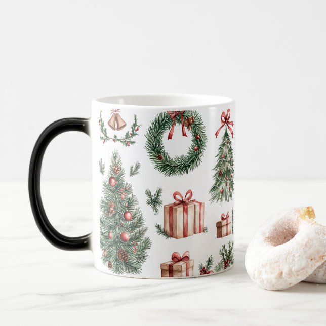 Taza Mágica Mug Magic Festive Vintage Christmas (Con donut)