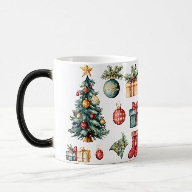 Taza Mágica Mug Magic Festive Vintage Christmas (Izquierda)