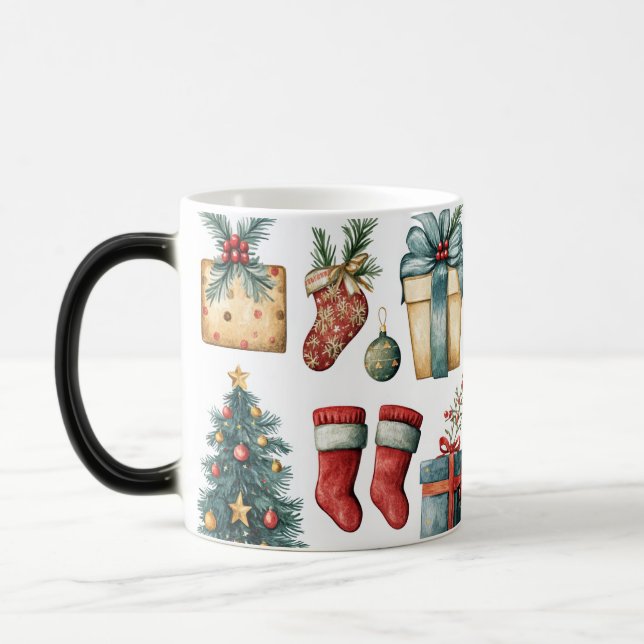 Taza Mágica Mug Magic Festive Vintage Christmas (Izquierda)
