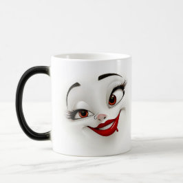Taza Mágica Mug Magic Sarcastic Women Face with Red Lips