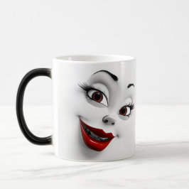 Taza Mágica Mug Magic Sarcastic Women Face with Red Lips