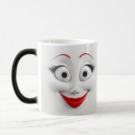 Taza Mágica Mug Magic Sarcastic Women Face with Red Lips