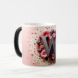 Taza Mágica Mug Magic W Valentine Alphabet 3D