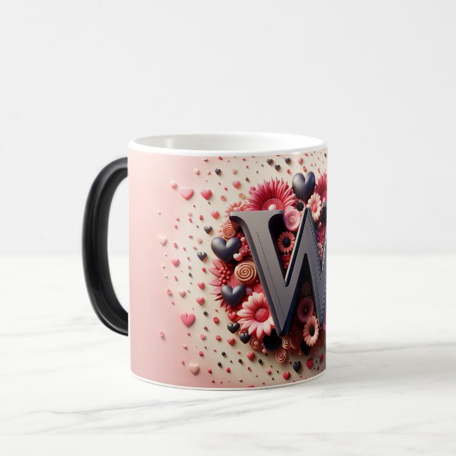 Taza Mágica Mug Magic W Valentine Alphabet 3D