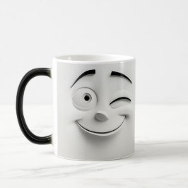 Taza Mágica Mug Magic Winking Cartoon Face 3D