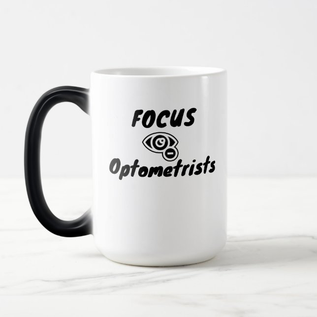 Taza Mágica Mug optometrista, estudiante optometría, (Izquierda)