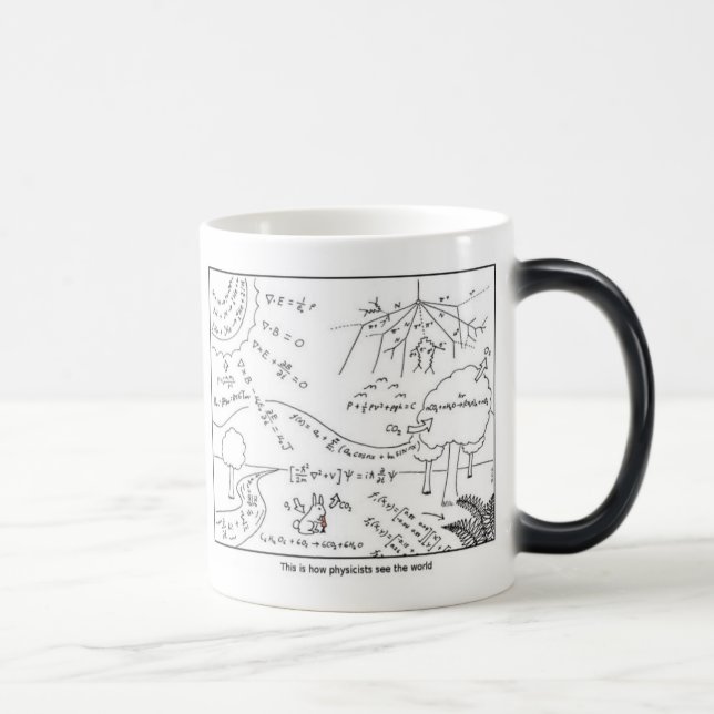 Taza Mágica Mug physicists see the world [LEFT HANDED] (Derecha)