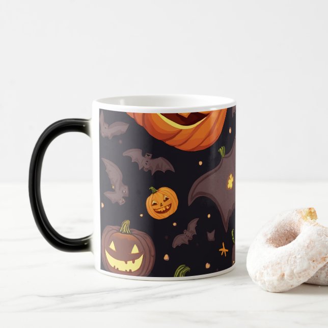 Taza Mágica mugre de diseño especial de Halloween (Con donut)