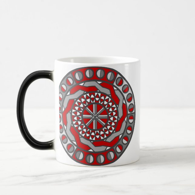 Taza Mágica Mugre de maquinaria roja (Izquierda)