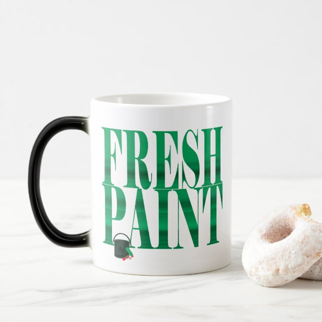 Taza Mágica Mugre de pintura fresca (Con donut)