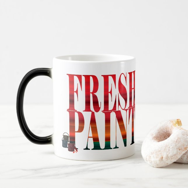 Taza Mágica Mugre de pintura fresca (Con donut)