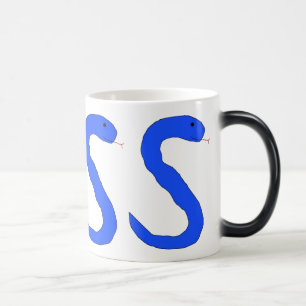 Taza Mágica Mugre de serpiente SSSS azul