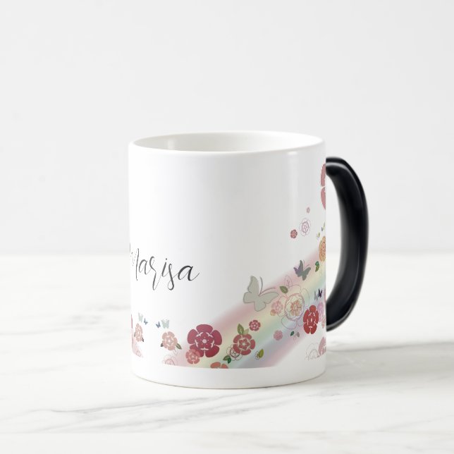 Taza Mágica Mugre mágica del arcoiris personalizado (Anverso derecho)