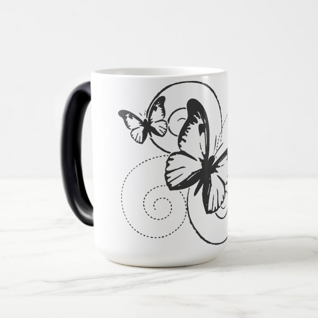 Taza Mágica Mugre mariposa elegante (Anverso izquierdo)