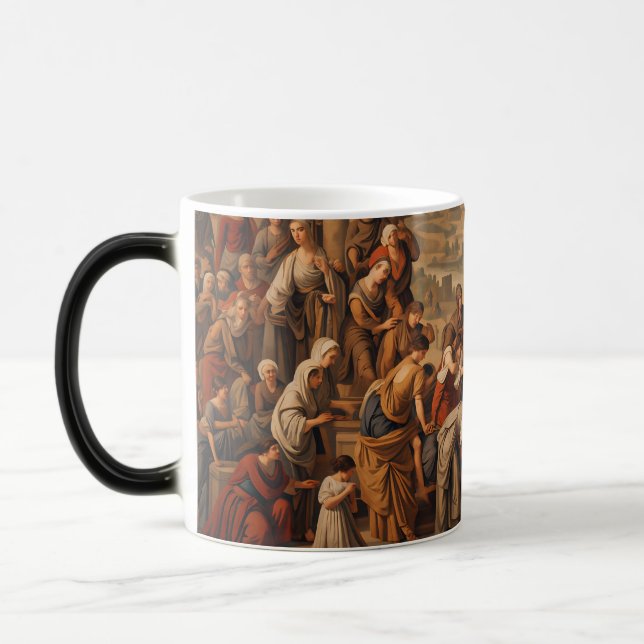 Taza Mágica Mural de estilo medieval Mug (Izquierda)