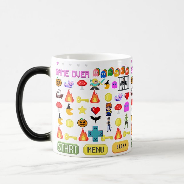Taza Mágica Murciélago mikitiez videogame pixel halloween espe (Izquierda)