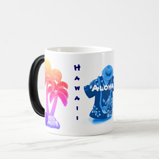 Taza Mágica Música mágica estilo Aloha Hawai (Anverso izquierdo)