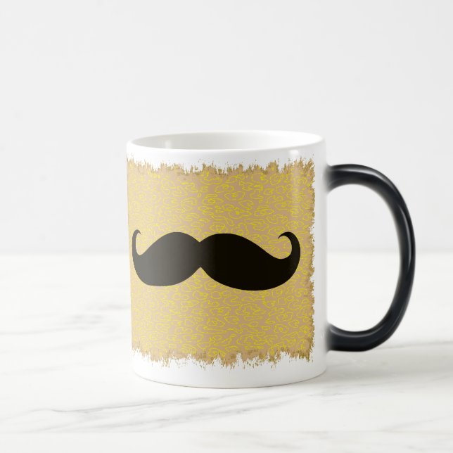 Taza Mágica Mustache negro divertida (Derecha)