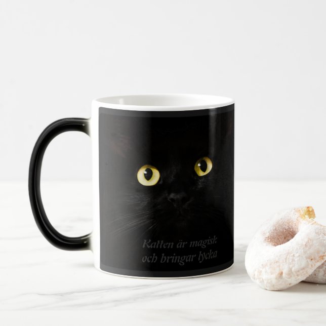 Taza Mágica Muterande mugg — Katt (Con donut)