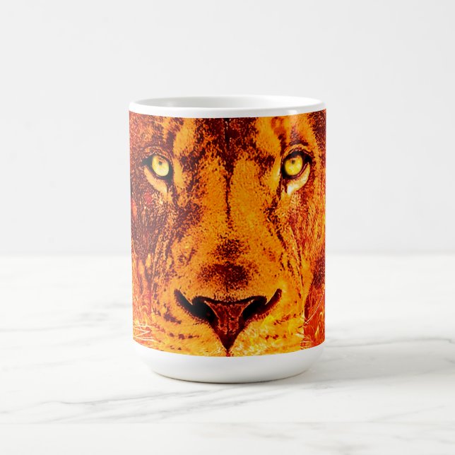 Taza Mágica Naranja Lion Face (Centro)