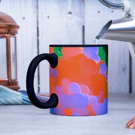 Taza Mágica Naranja maravilloso y nubes moradas