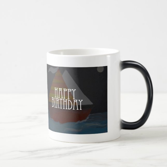 Taza Mágica Navegación nocturna - Mug Morphing de Cumpleaños (Derecha)