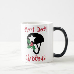 Taza Mágica Navidad de Derby del rodillo, patinaje sobre