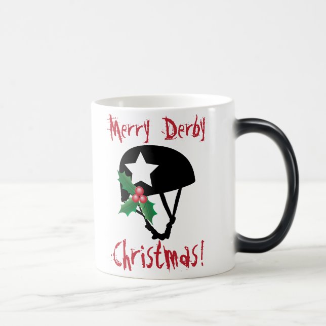 Taza Mágica Navidad de Derby del rodillo, patinaje sobre (Derecha)