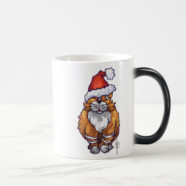 Taza Mágica Navidad del gato del jengibre (Derecha)