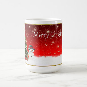 Taza Mágica Navidad muñeco de nieve y árbol de navidad
