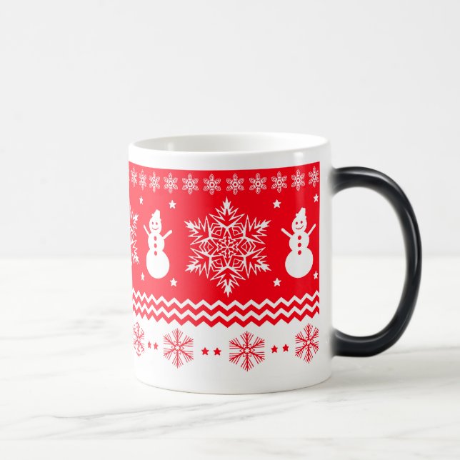 Taza Mágica Navidad rojo y blanco (Derecha)