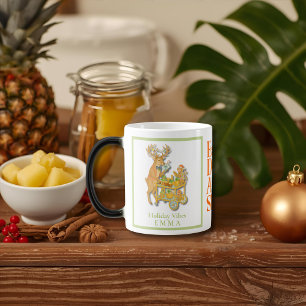 Taza Mágica Navidad Tropical Come, Bebe y Patina