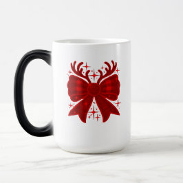 Taza Mágica Navidades Bow Plaid Pattern Red