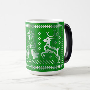 Taza Mágica Navidades de campanas de jingle con suéter feo ado