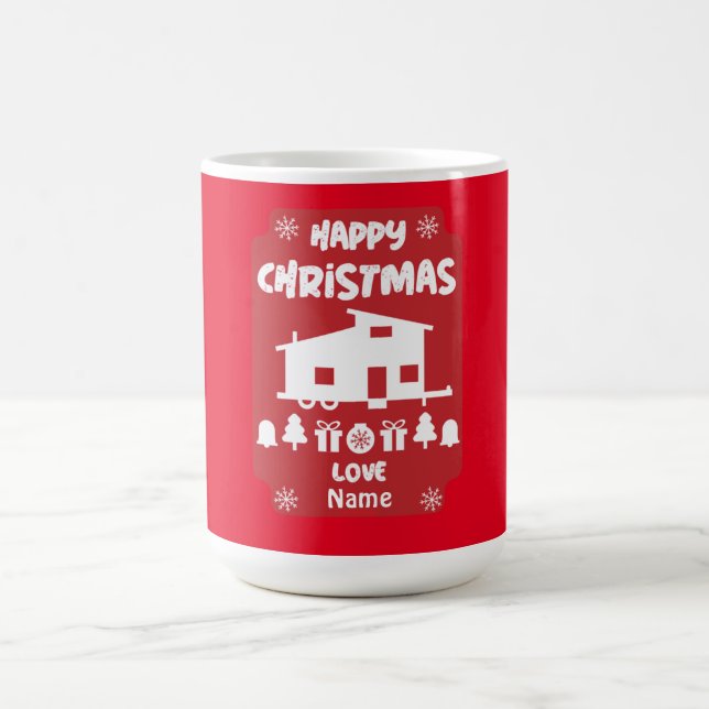 Taza Mágica Navidades de la casa pequeña feliz (Centro)