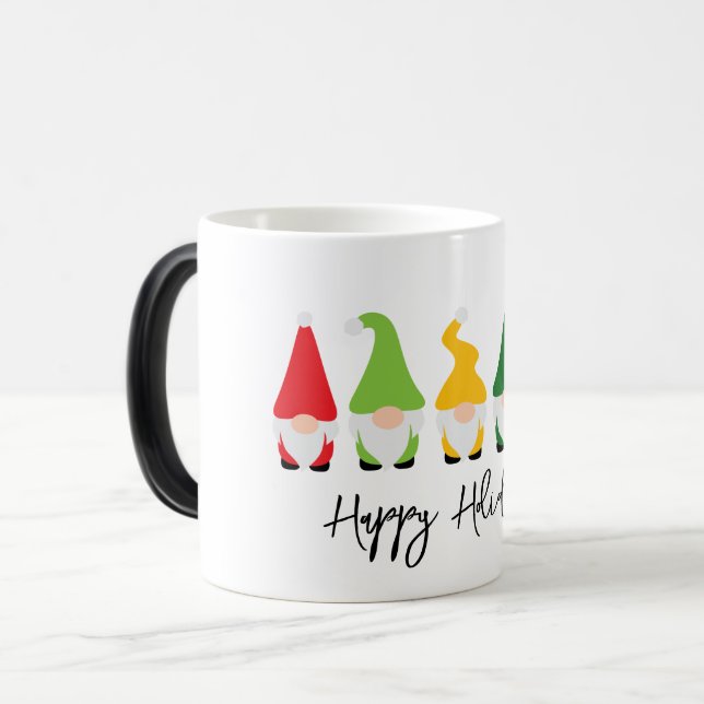Taza Mágica Navidades Gnomes Felices Fiestas Coloridas Diversi (Anverso izquierdo)