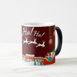 Taza Mágica Navidades Mug con un pueblo, Goos y Santa