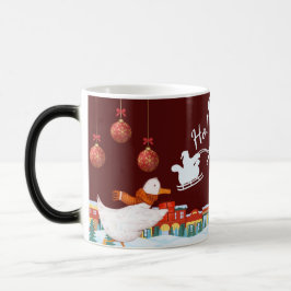 Taza Mágica Navidades Mug con un pueblo, Goos y Santa