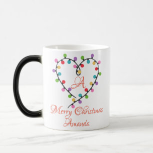 Taza Mágica Navidades personalizados forma de corazón - Feliz 