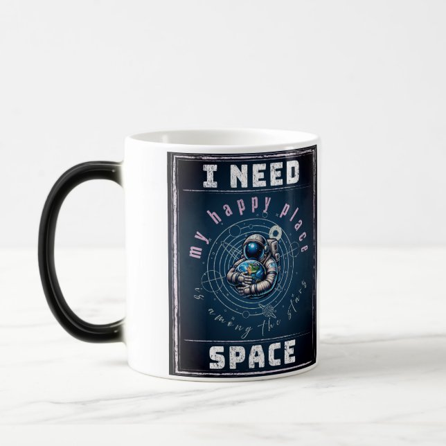 Taza Mágica Necesito el espacio, el amante de la astronomía, e (Izquierda)