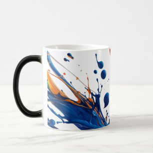 Taza Mágica Negrita: resumen dinámico azul y Naranja