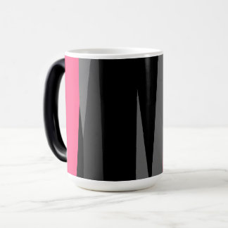 Taza Mágica Negro rosa y gris