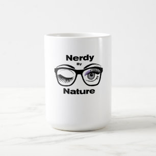 Taza Mágica Nerdy by Nature Funny Geek Design with Glasses