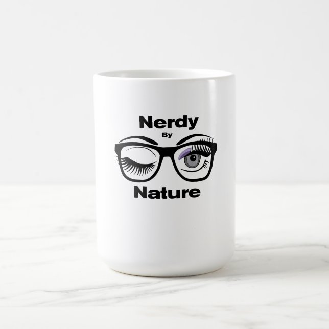 Taza Mágica Nerdy by Nature Funny Geek Design with Glasses (Centro)