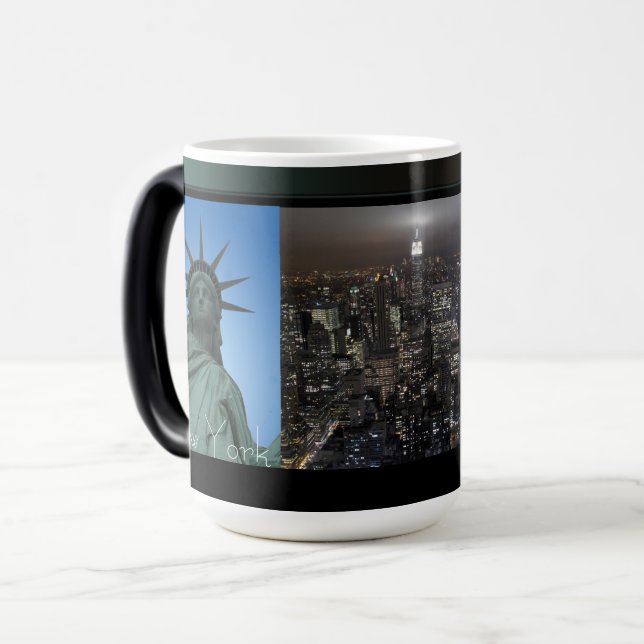 Taza Mágica New York Cup Cityscape New York Night Mug (Anverso izquierdo)